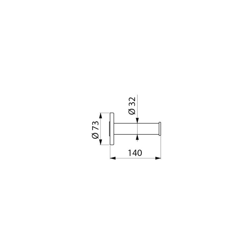 Spare toilet roll holder with spindle - scheme