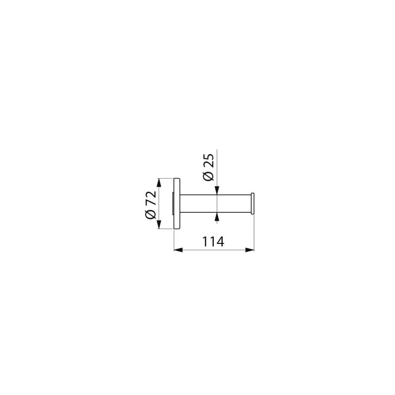 Spare toilet roll holder with spindle - scheme