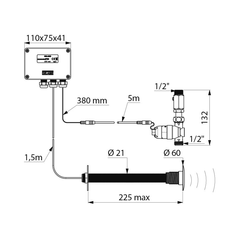 TEMPOMATIC urinal valve - scheme