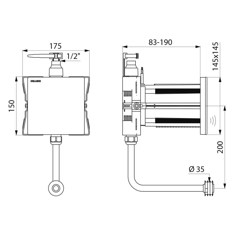 TEMPOMATIC 4 urinal valve - scheme
