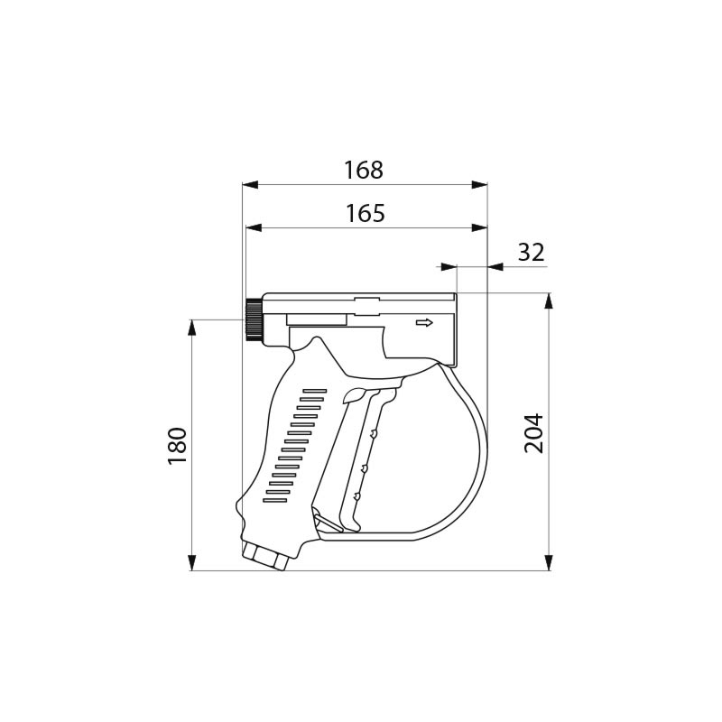 Shock-resistant trigger-operated hand spray - scheme