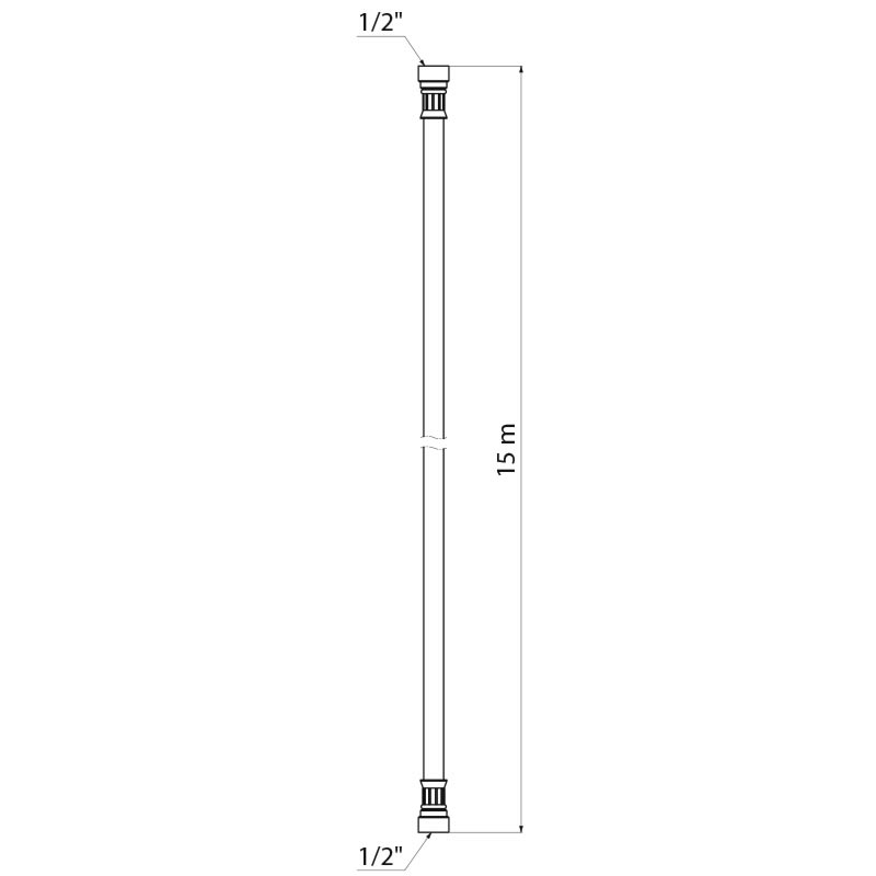 Flexible hose for auto-rewind hose reel - scheme