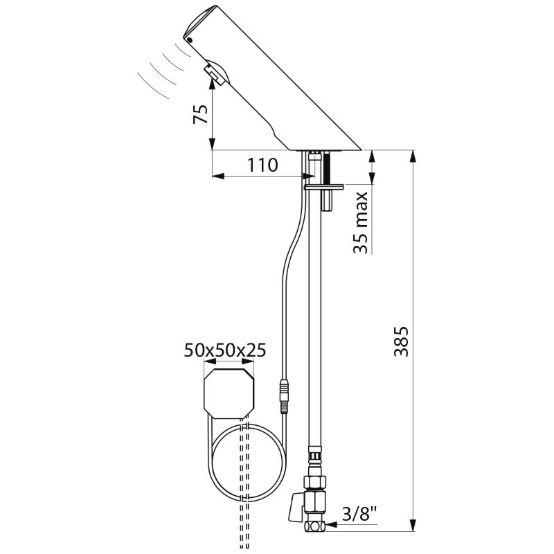 TEMPOMATIC 4 electronic tap - scheme
