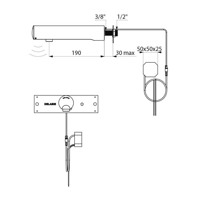 TEMPOMATIC 4 electronic tap - scheme