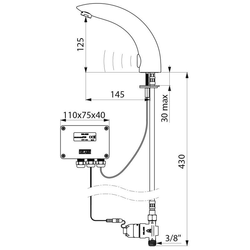 TEMPOMATIC 2 electronic tap - scheme