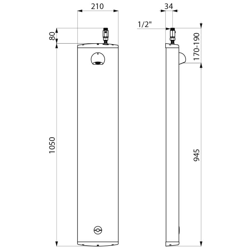 TEMPOMATIC shower panel - scheme