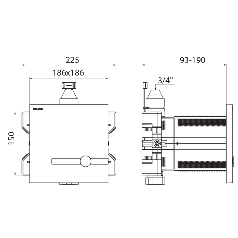 TEMPOMATIC dual control direct flush WC valve - scheme