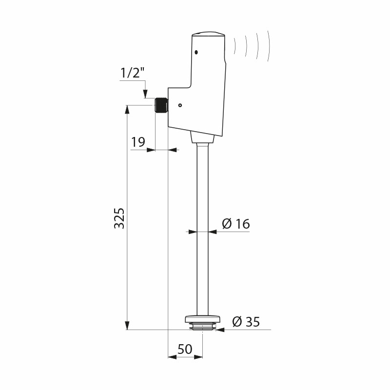 TEMPOMATIC 4 urinal valve - scheme