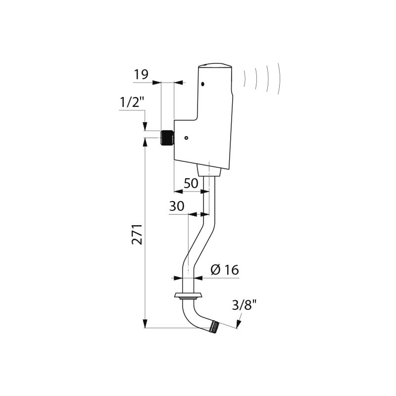 TEMPOMATIC 4 urinal valve - scheme
