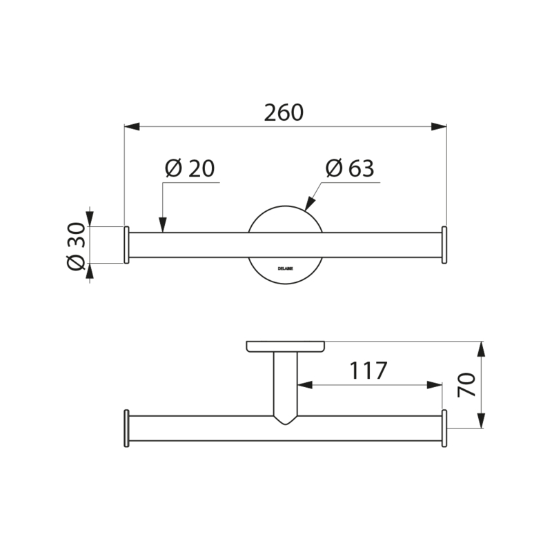 Twin toilet roll holder - scheme