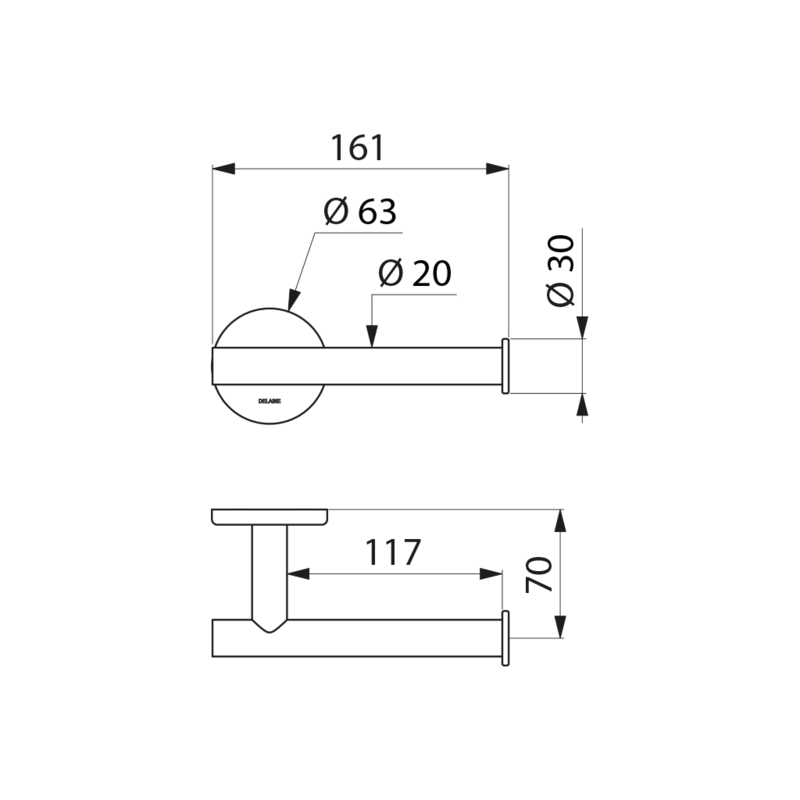 Toilet roll holder, or for spares - scheme
