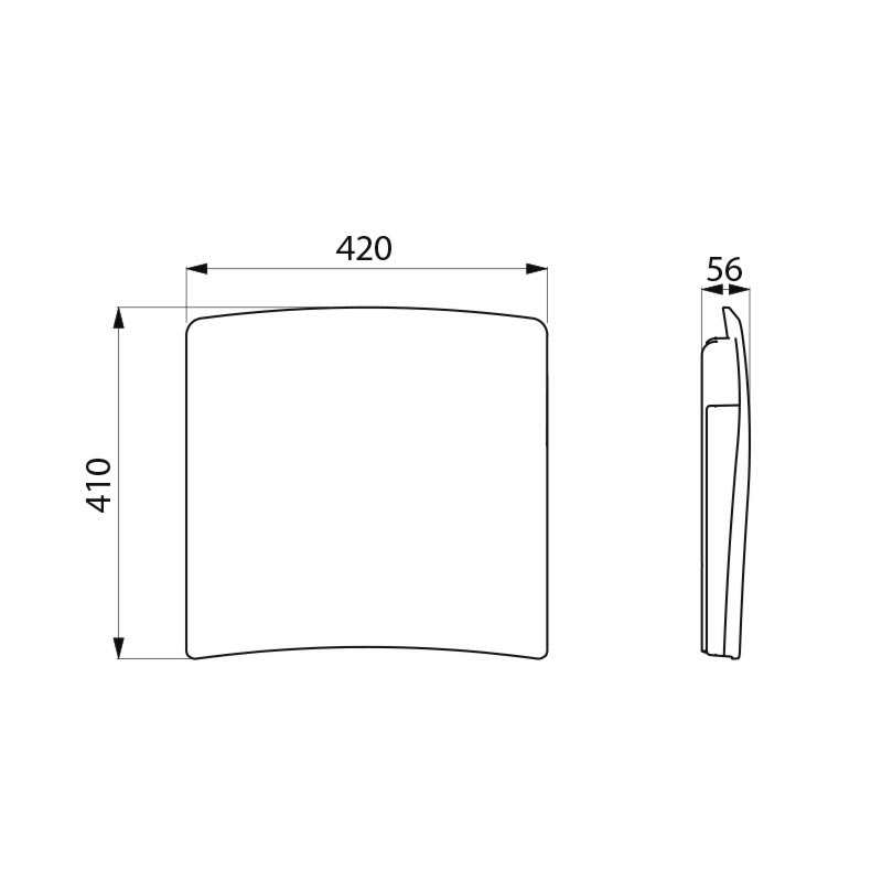 Backrest for Comfort shower seat - scheme