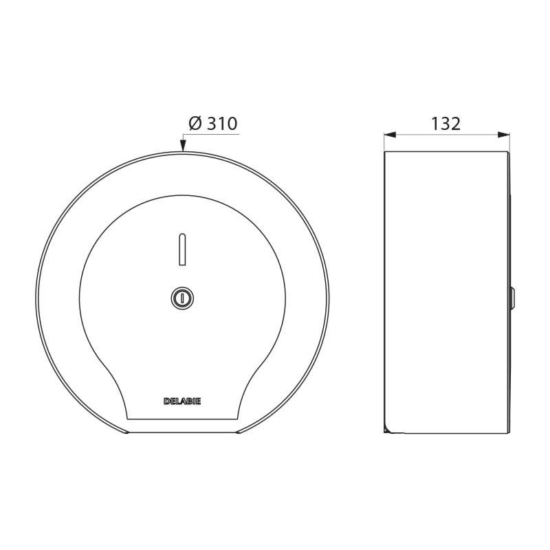 Large toilet roll holder - 400m - scheme