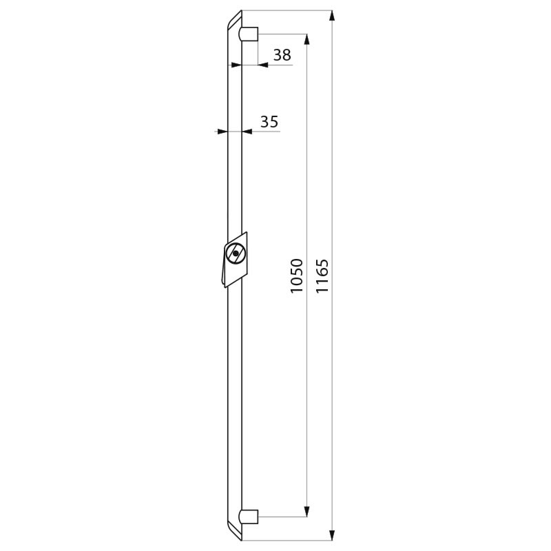 Be-line¨ white shower grab bar with sliding shower head holder - scheme