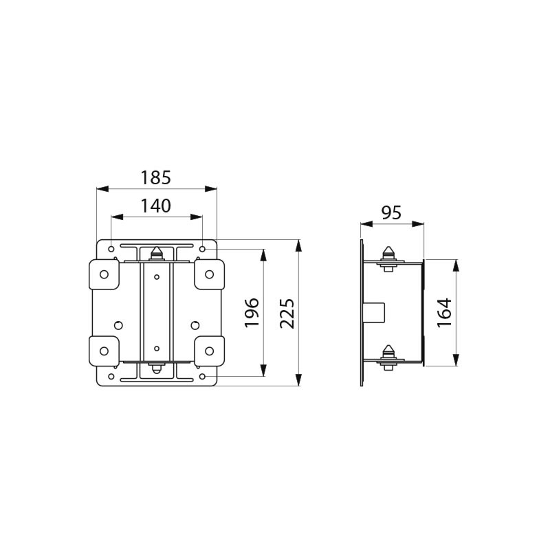 Swivelling bracket for auto rewind hose reel - scheme