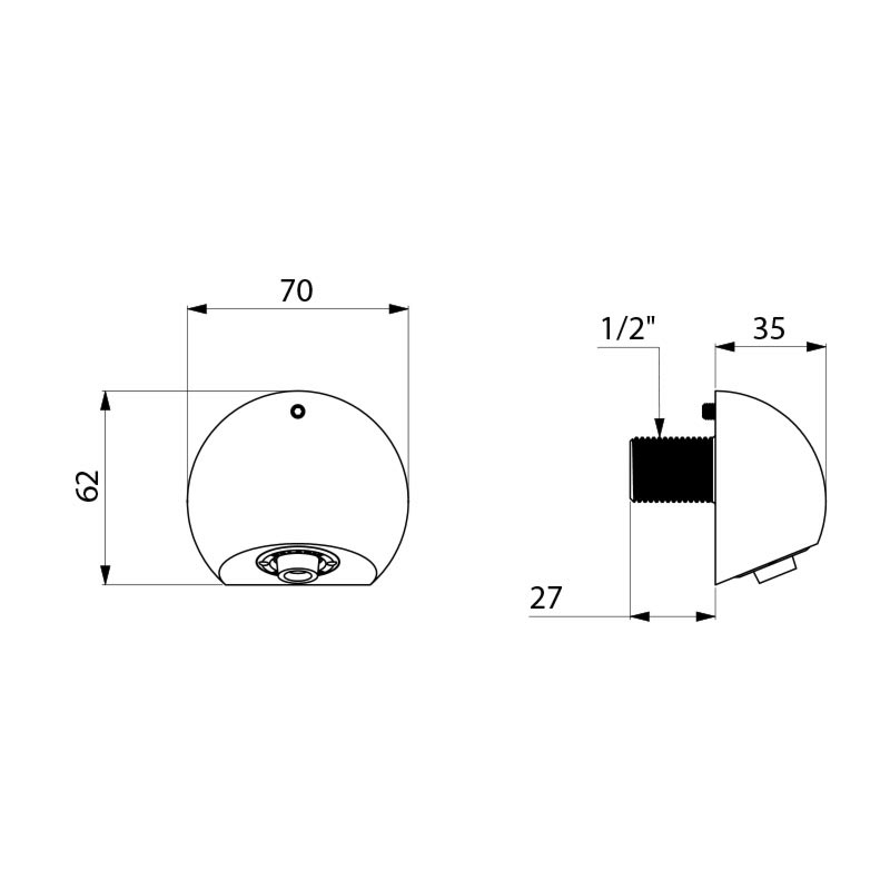 ROUND shower head - scheme