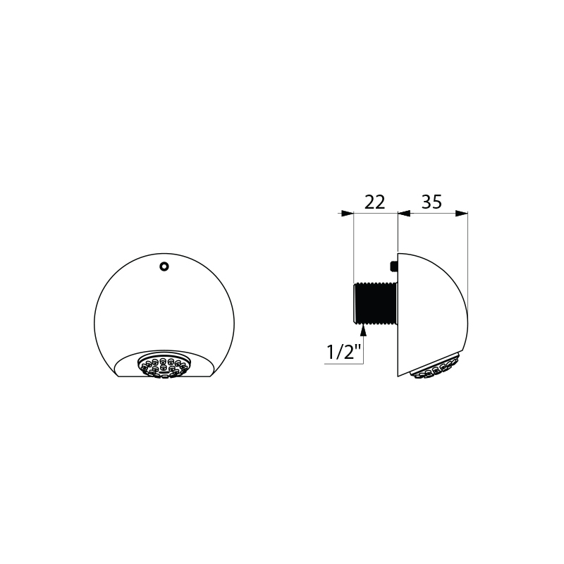 ROUND shower head - scheme
