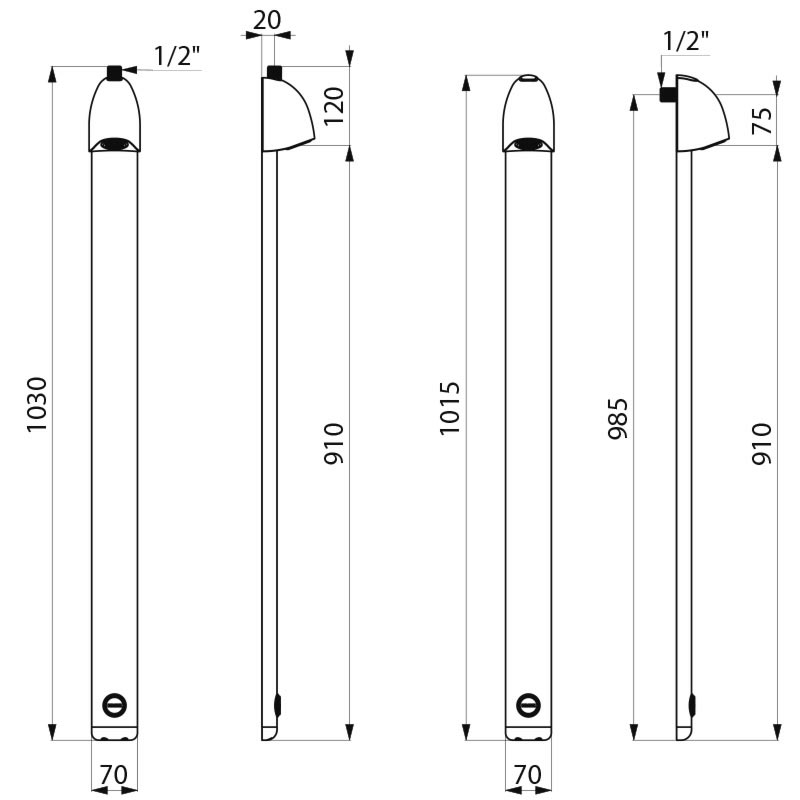 SPORTING 2 shower panel - scheme