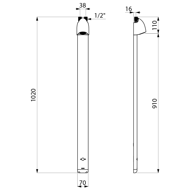 SPORTING MIX 2 SECURITHERM shower panel - scheme