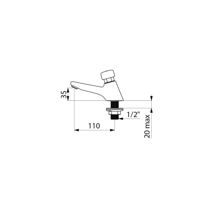 TEMPOSTOP time flow tap - scheme
