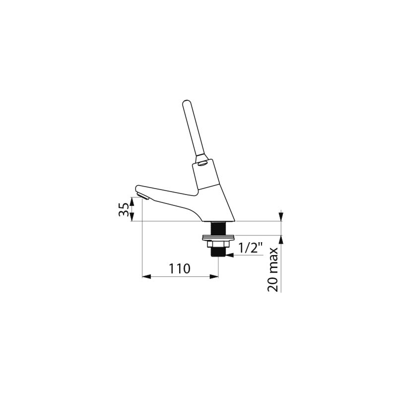TEMPOSTOP time flow tap - scheme