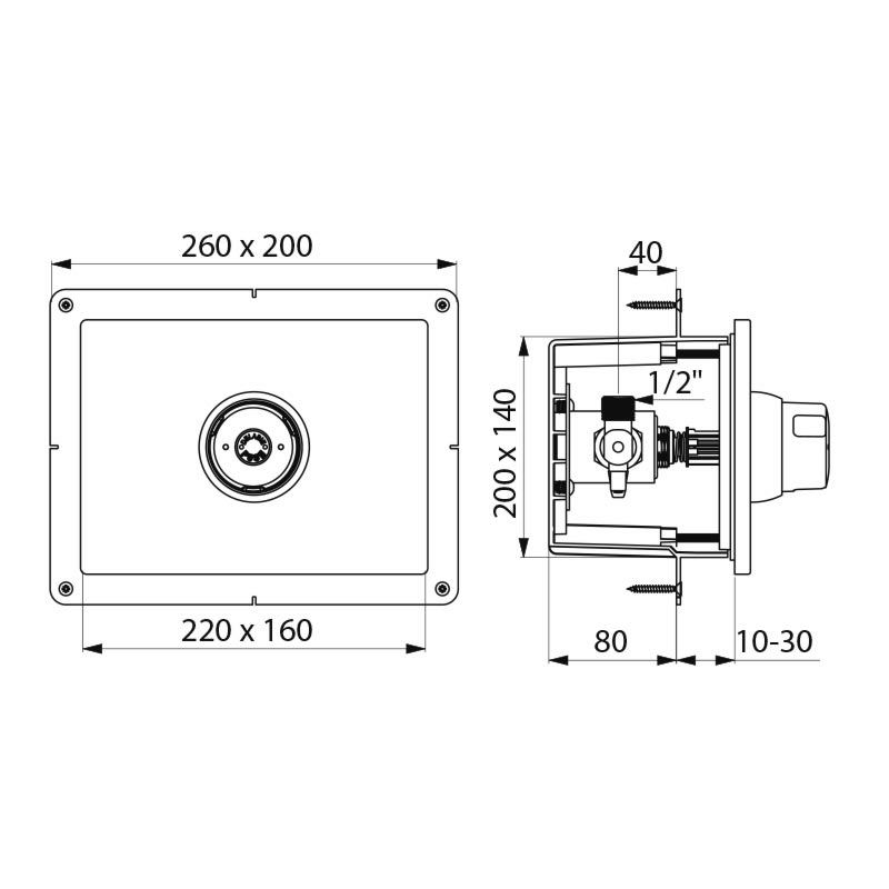 TEMPOSTOP shower valve - scheme