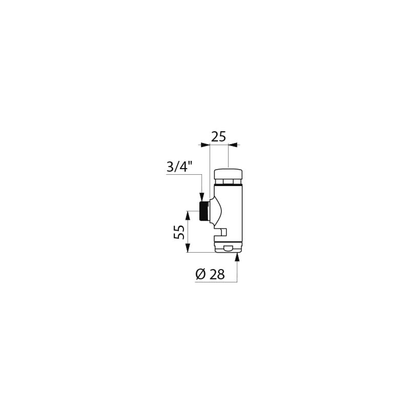 TEMPOFLUX 1 direct flush valve - scheme