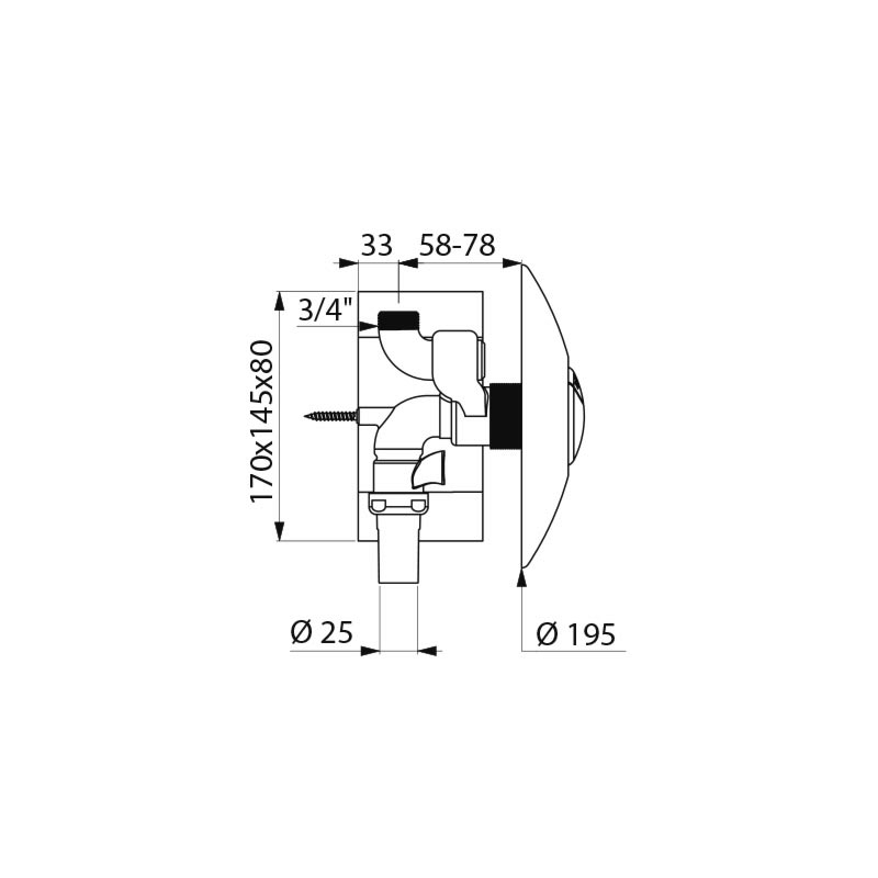 TEMPOFLUX 2 direct flush valve - scheme