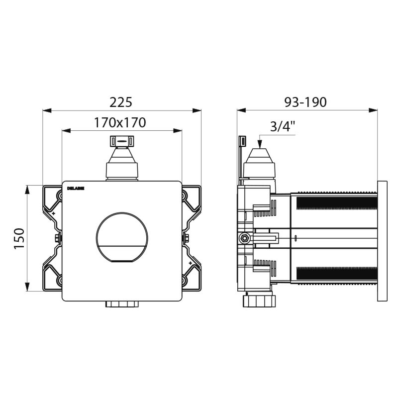 TEMPOFLUX 3 direct flush WC valve - scheme