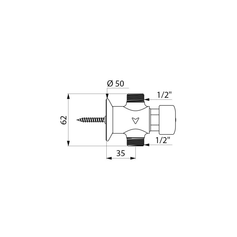 TEMPOSTOP time flow urinal valve - scheme