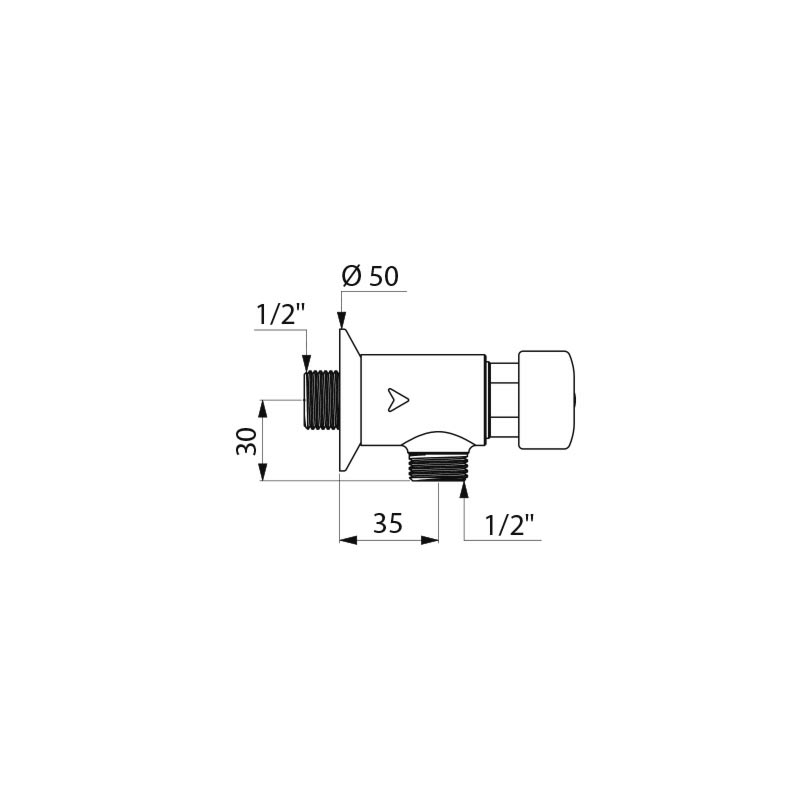 TEMPOSTOP time flow urinal valve - scheme