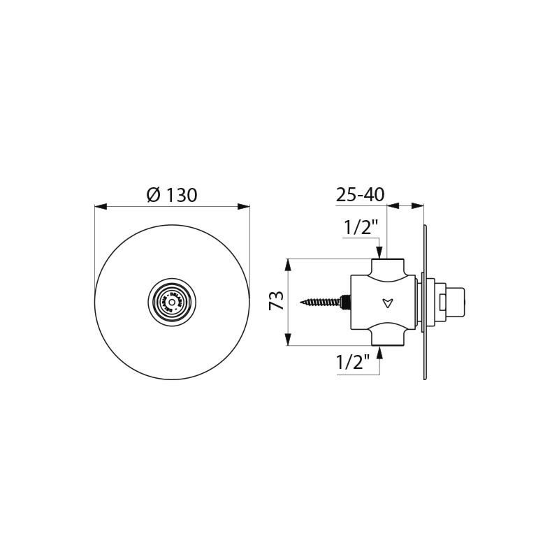TEMPOSTOP time flow urinal valve - scheme