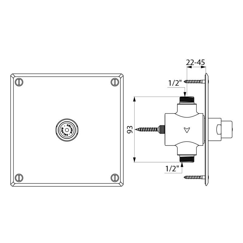 TEMPOSTOP time flow urinal valve - scheme