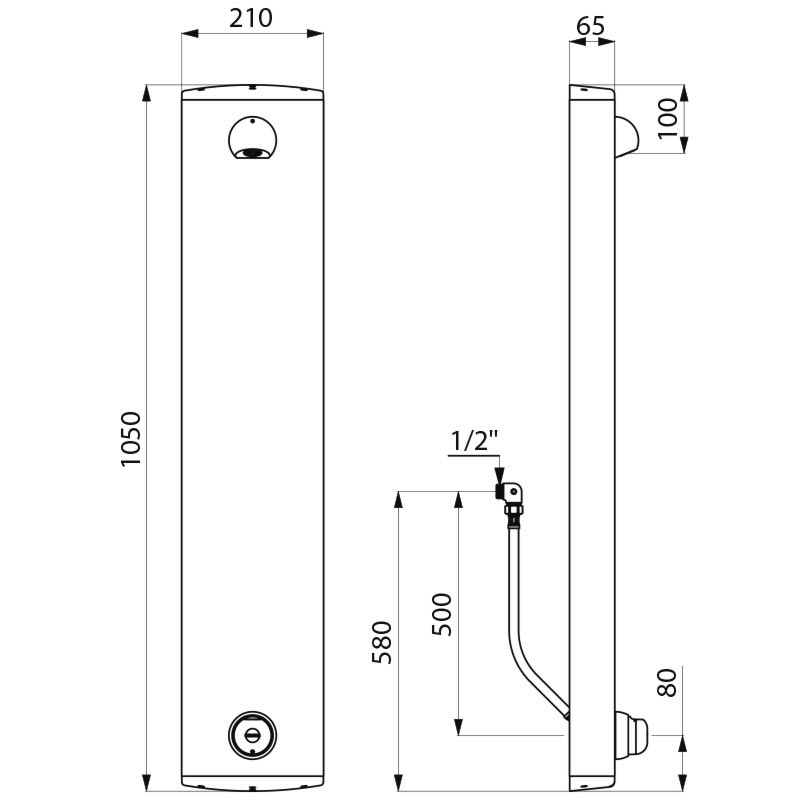 TEMPOMIX shower panel - scheme