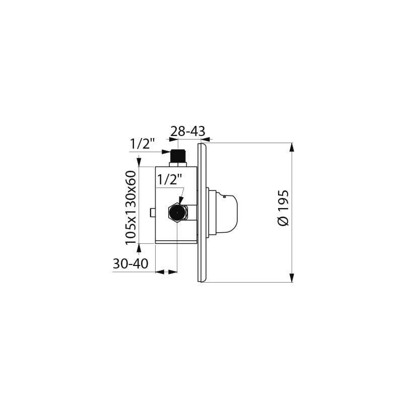 TEMPOMIX shower mixer - scheme