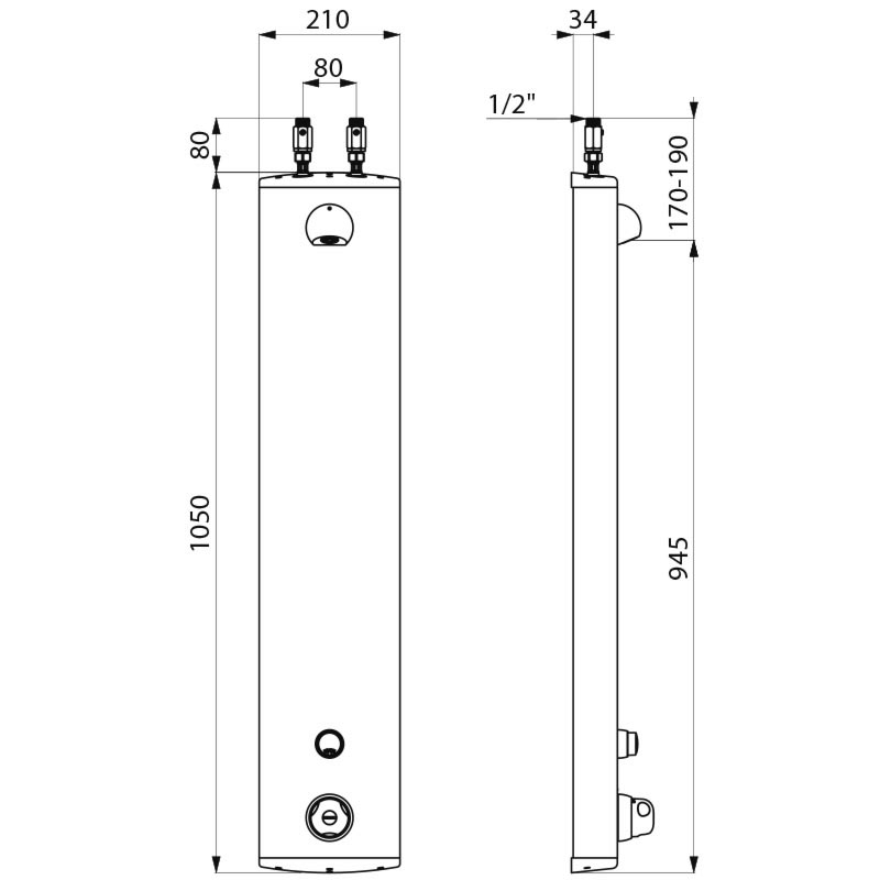 SECURITHERM shower panel - scheme