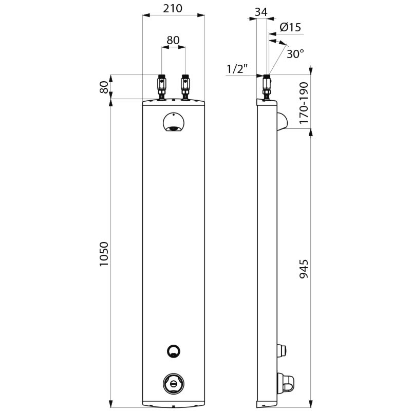 SECURITHERM shower panel - scheme