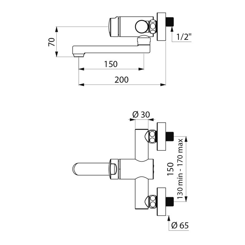 TEMPOMIX 3 time flow mixer - scheme