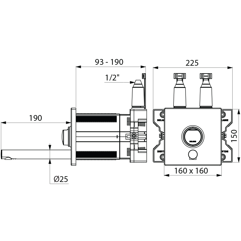 TEMPOMIX 3 time flow mixer - scheme