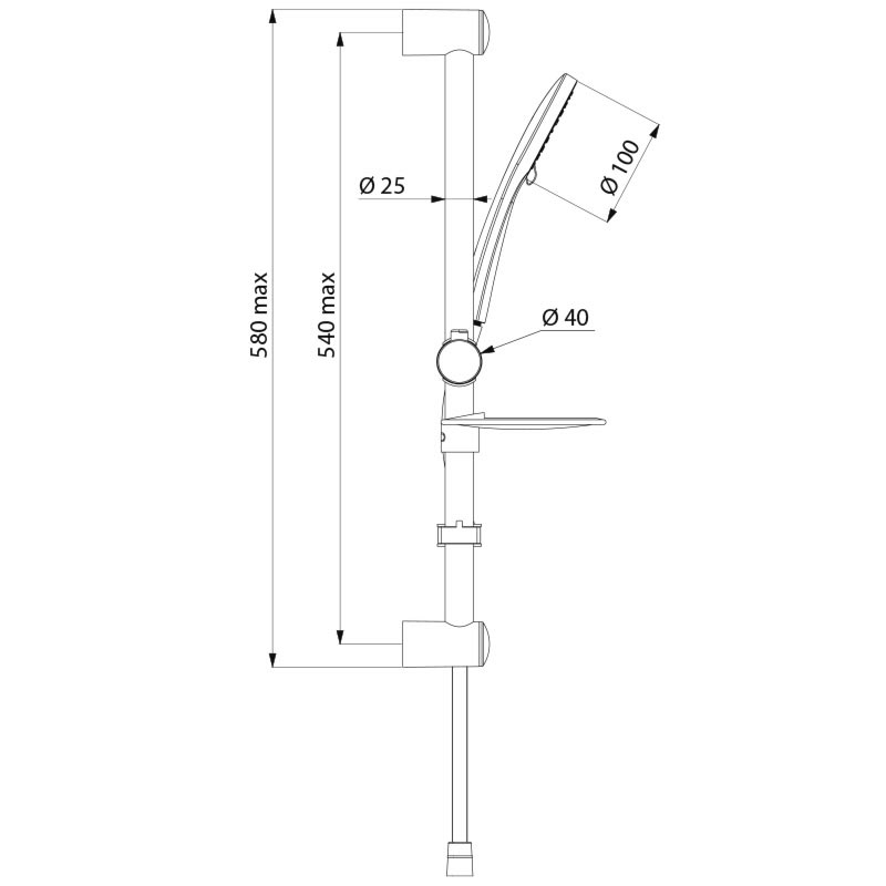 5-jet shower kit - scheme