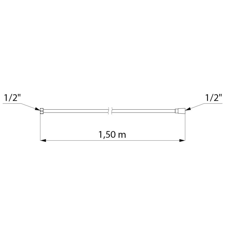 Stainless steel flexible shower hose - scheme