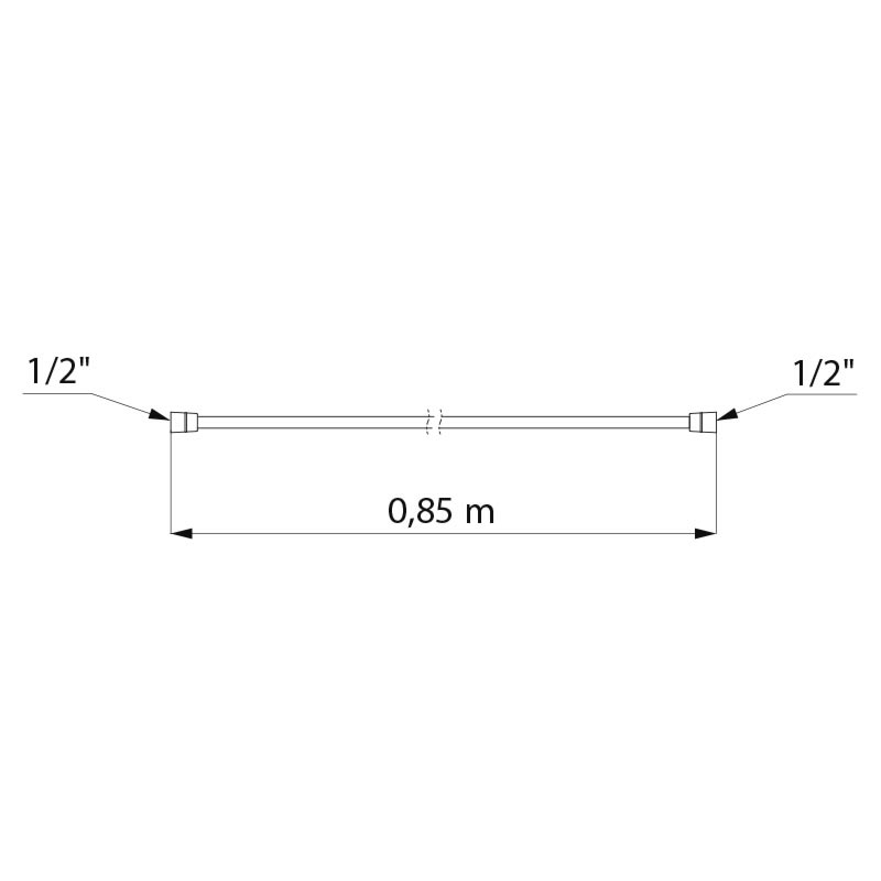 SILVER flexible shower hose - scheme