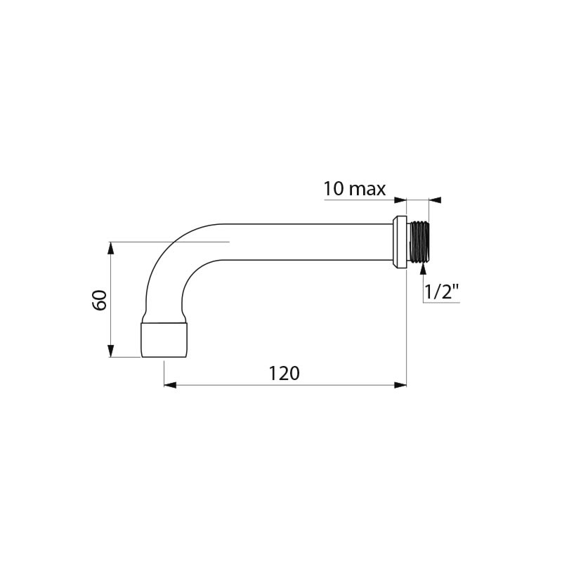L-shaped spout - scheme