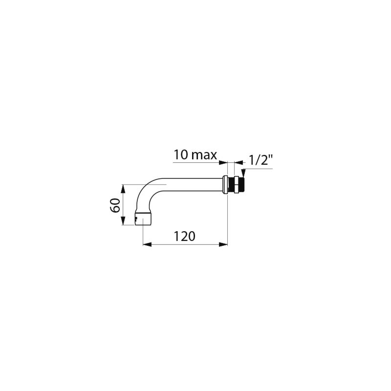 L-shaped spout - scheme
