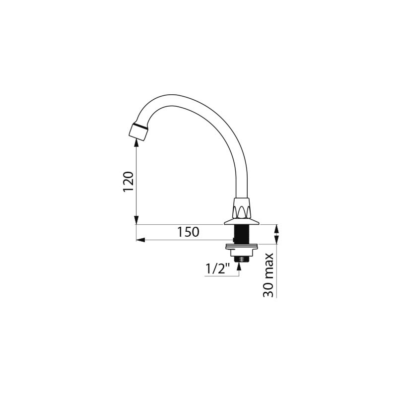 Swivel swan neck spout - scheme