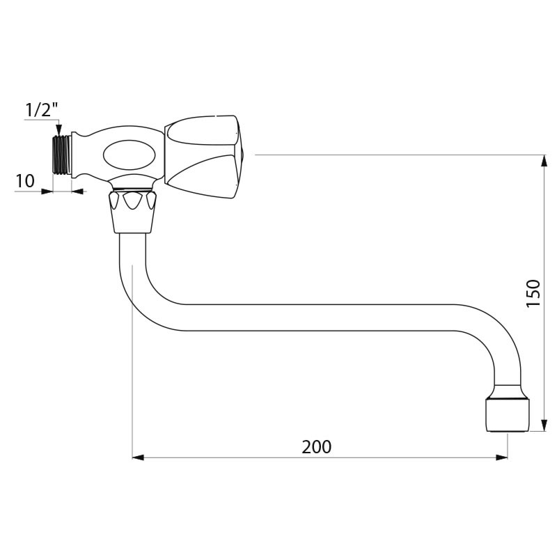 Tap for sinks - scheme