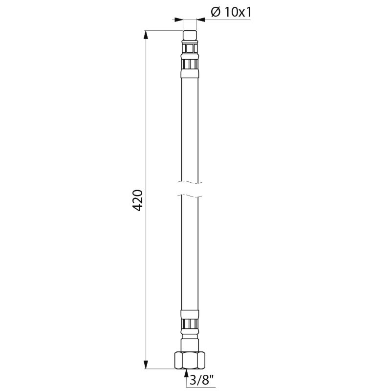 F3/8" PEX flexible hoses - scheme