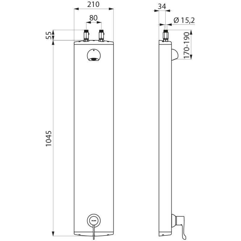 SECURITHERM shower panel - scheme
