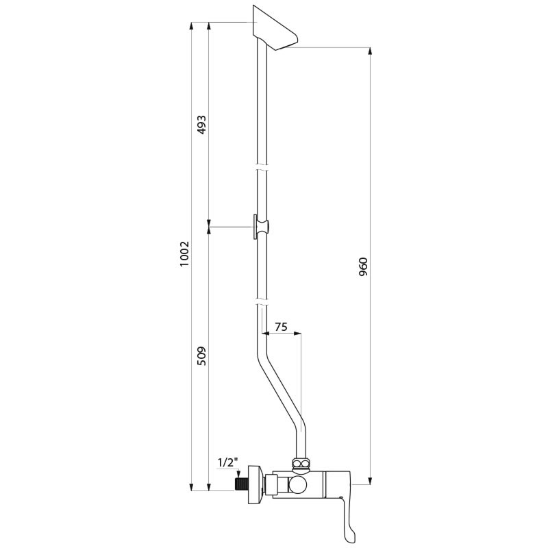Securitouch thermostatic shower kit - scheme