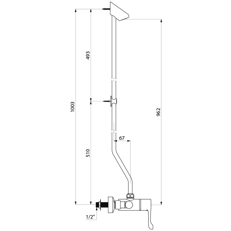 Securitouch thermostatic shower kit - scheme